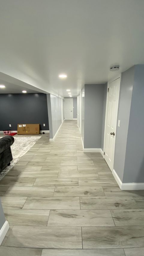 Finished basement living space conversion
