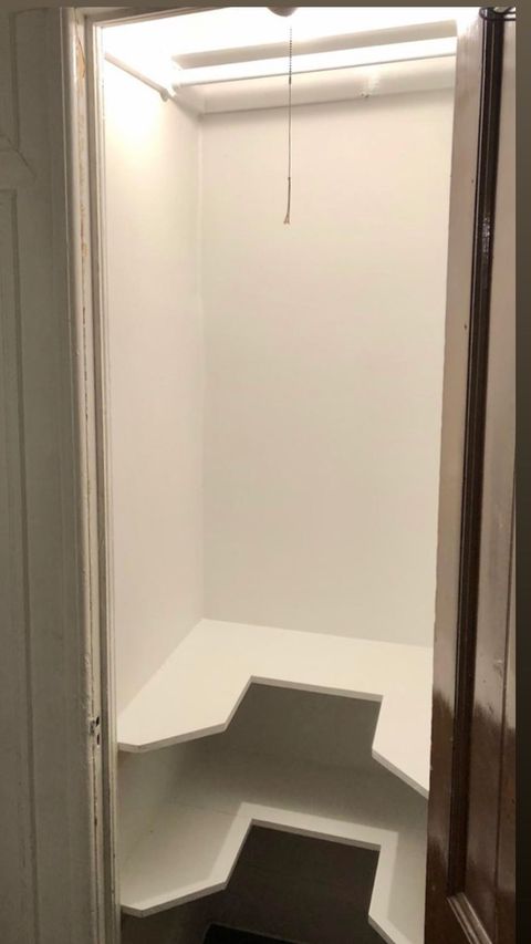 Built-in shelving for primary closet